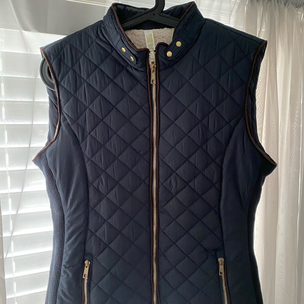 Quilted blue vest